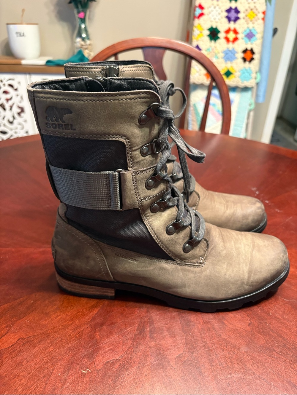 Sorel Emelie Conquest Waterproof Lace Up Boots
